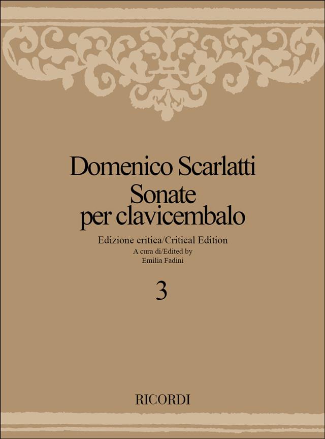 Sonate Per Clavicembalo - Volume 3 - Ed. Critica E. Fadini, softcover - pro cembalo
